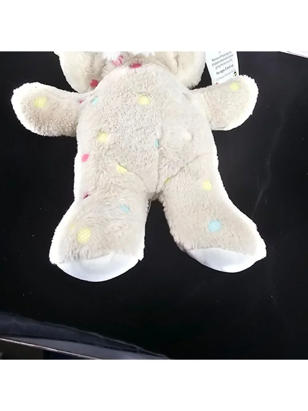 Sugar Loaf Beige Polka Dot Goat Plush Toy With Blue Glitter Eyes 2019
